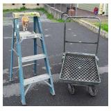 Two piece hardware lit, cart homemade for utility