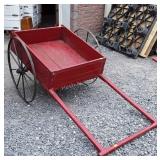 Wooden flower cart, early made pull type market