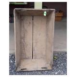 Wooden shuttle box 42 by 26, early yellow pine