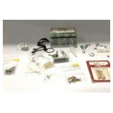 Small jewelry box with jewelry making supplies