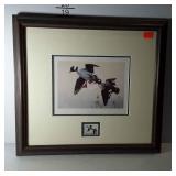 Duck print by Michael Dumas and the stamped based