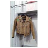 Leather moto jacket, "Leather Club" size small