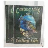 Three metal signs in plastic. Casting Flies and