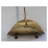 Brass log holder with claw feet