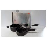 Kitchenware - air cookie sheet, and 3-pc Culinary