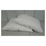 Two POTTERY BARN goose down pillows. 26" square,
