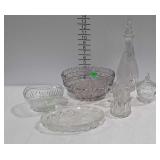 Crystal & glass - Wine decanter with stopper, 9"