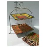 3 tabletops gallery hand-painted plates with