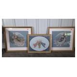 Three Designers framed Angle Needle Points, KN.