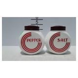 Vintage milk glass shakers