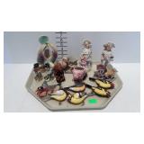 Figurines, planters, wall pocket, and ornaments