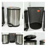 3 wastebaskets 2 are step open Style