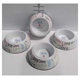 4 Mellaware Cat pet Food Dishes, seller code J1