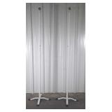 Two metal flag poles 89" tall