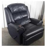 Blue leather recliner living room chair, seller