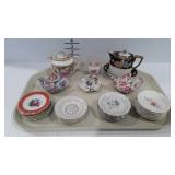 Butter pat sets, mini teapots & cup / saucer set
