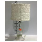Bedside table lamp with rose design shade seller