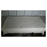 Lace like coverlet, in good condition except for