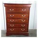 Six Drawer mahogany chest 57" tall at