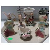 Figural planters & vases - 1 is Hull W-4, 6-1/2"