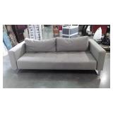 Gray sofa that folds out into a bed 91" long is