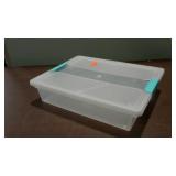 Sterilite tote to hold 8 1/2 by 11 inch paper