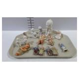 Figurines - ceramic & bisque, children, and angels