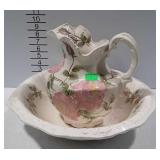 Wash water pitcher and bowl set