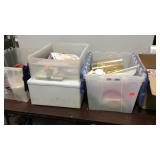 Group lot with gift bags, misc home decor, fan in