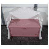 Little tikes girls plastic storage bench with
