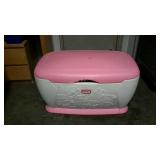 Little Tikes toy chest with Barbie doll stuffed