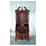 Secretary. Mahogany with Serpentine front drawers