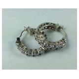 Sterling silver clear stone earrings