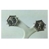 Sterling silver Cupid earrings