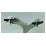 Sterling silver dragonfly stud earrings
