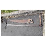 Two early Cross Cut Saws