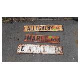 Three Early Road Sign