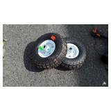 Pair of Hand Dolly Tires on rims, 4.10/3.50-4.