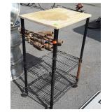 Kitchen type microwave cart. Shop used with some