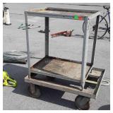 Shop Cart, heavy duty steel baseCart, with2 shelf