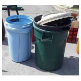 Trash Container Lot. 4 mismatched Containers one