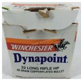 Ammo, Winchester dynapoint 22long rifle 40gr box