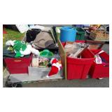 Skid lot with totes with stuffed animals, kids