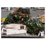 Huge collection of Christmas items wreathes,