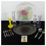 Mixed group, includes two glass plates with