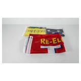 Three flags, all are new in packaging, includes