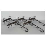 Five wall mount planter hangers. Mount portion