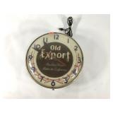 Advertising,  Old Export wall clock light, runs