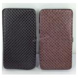 Two wallets new brown and black