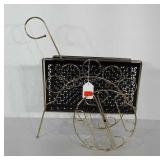 Mid century metal wagon style magazine / media